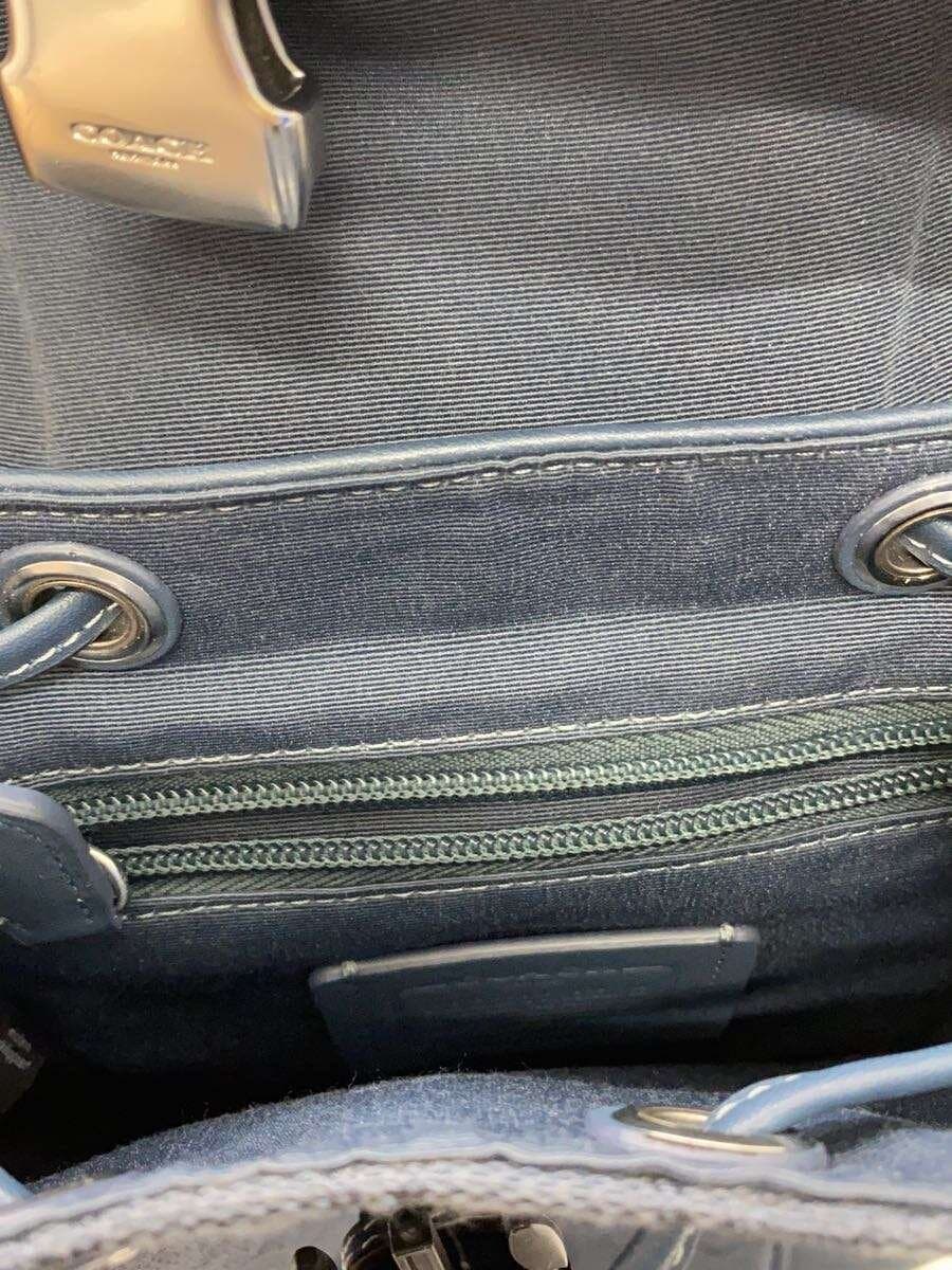 COACH Shoulder Bag Canvas BLU Racer Pack Signature Body Bag 6