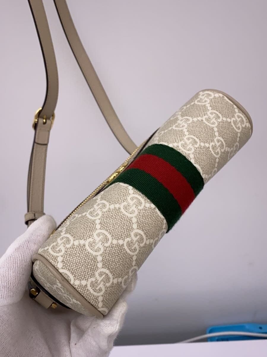 GUCCI Shoulder Bag Leather GRY All Over Pattern 816359 4