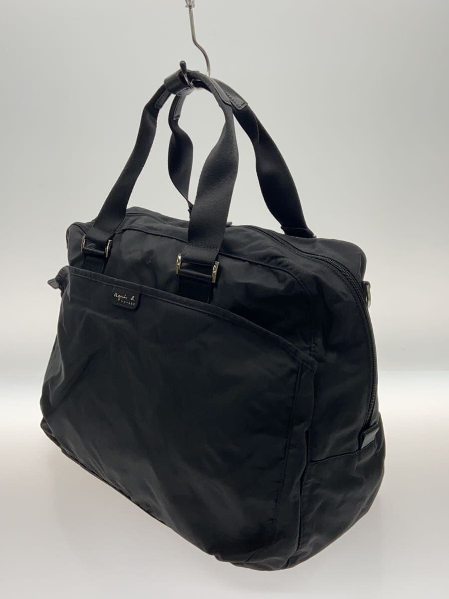 agnes b VOYAGE Boston Bag Nylon BLK FT03 Shoulder Metal 2