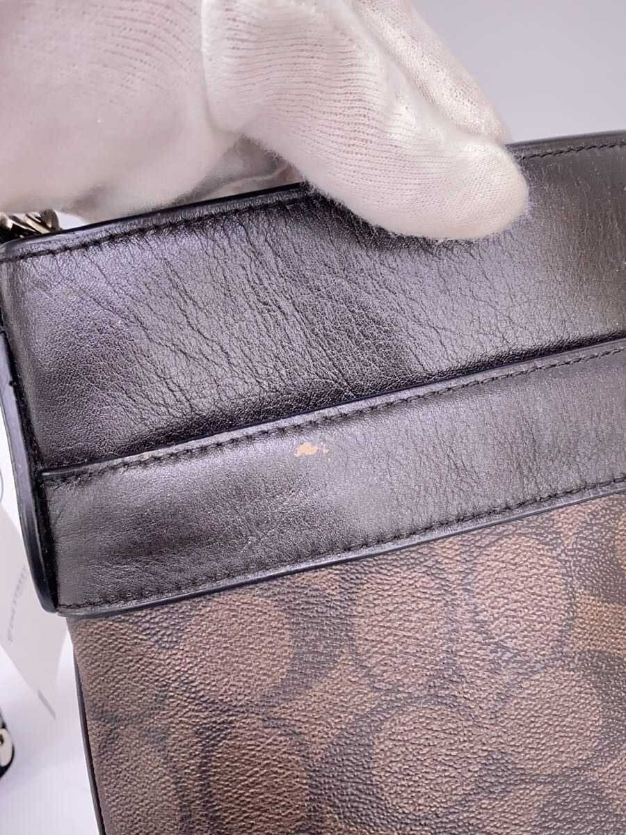 COACH Shoulder Bag Leather F54781 BRW All Over Pattern 7