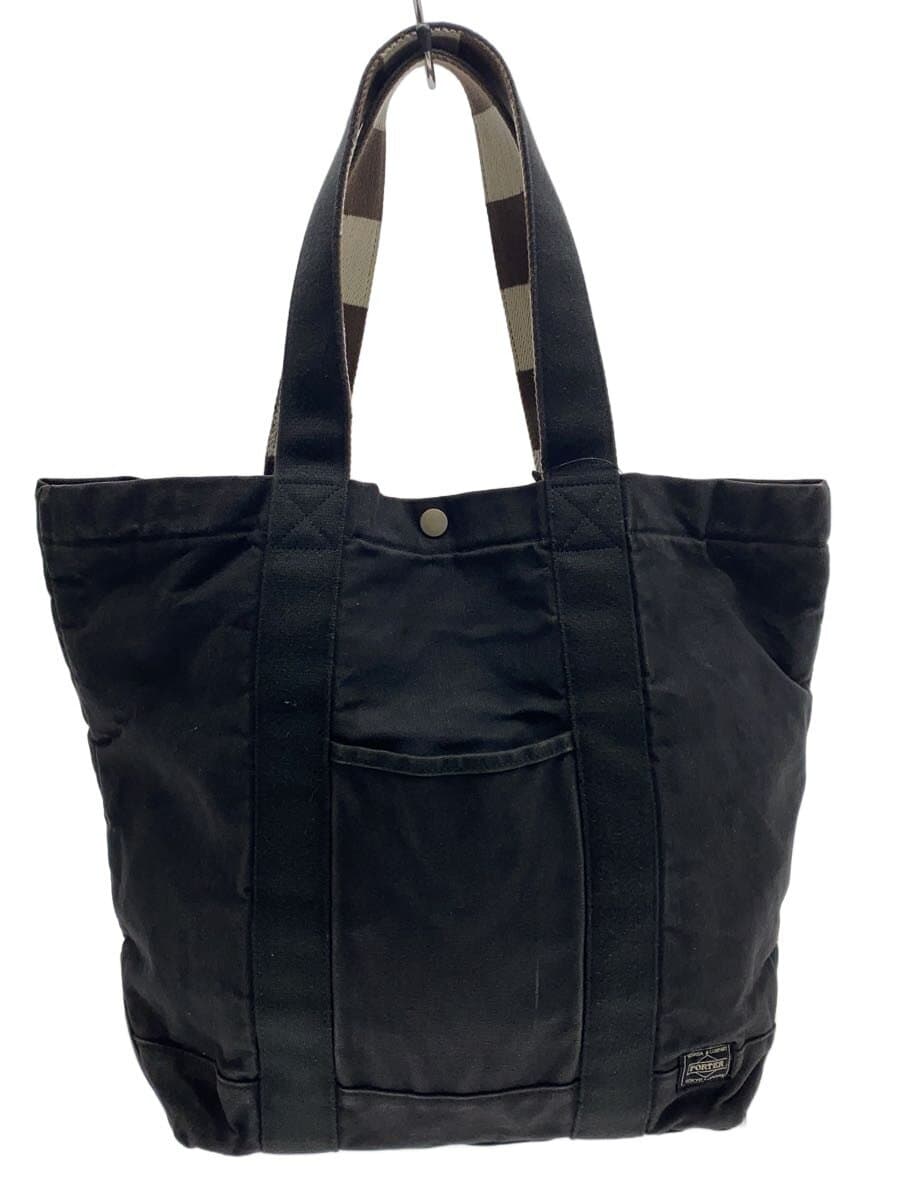 PORTER Tote Bag Canvas BLK Signs of Use Considered