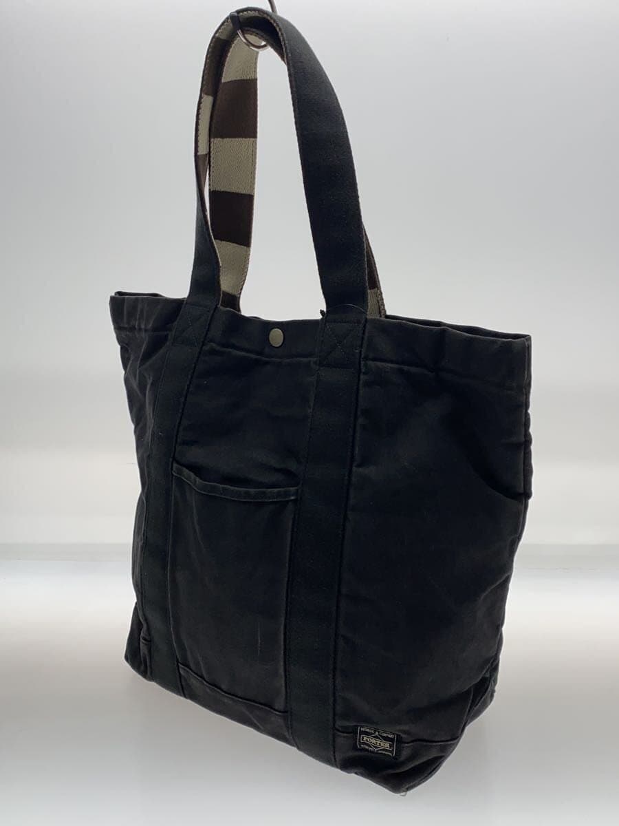 PORTER Tote Bag Canvas BLK Signs of Use Considered 2