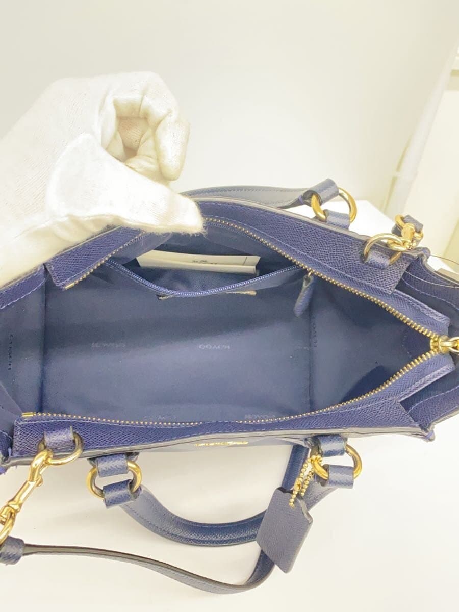 COACH Shoulder Bag Leather NVY 37143 6