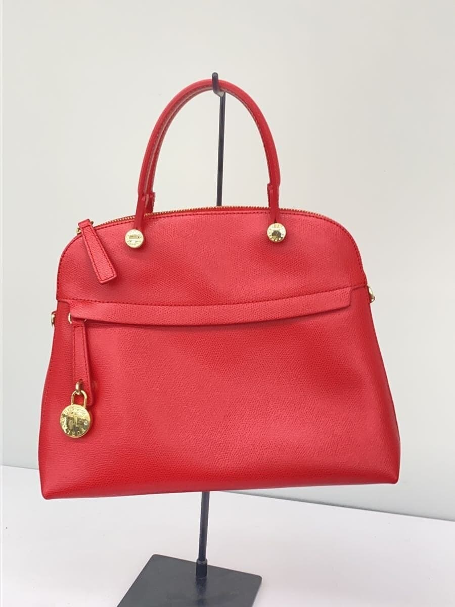 FURLA Piper 2-Way Handbag Leather RED 238354 3
