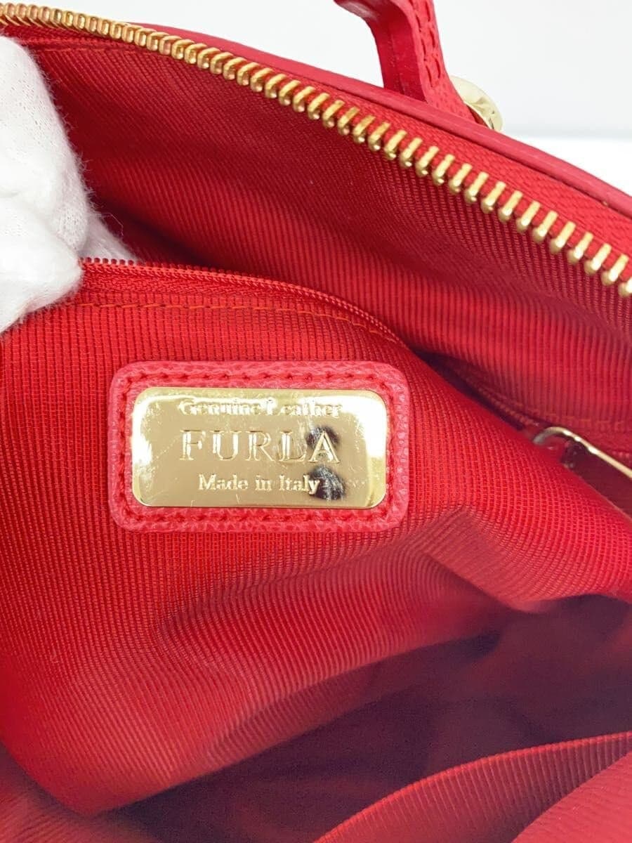 FURLA Piper 2-Way Handbag Leather RED 238354 5