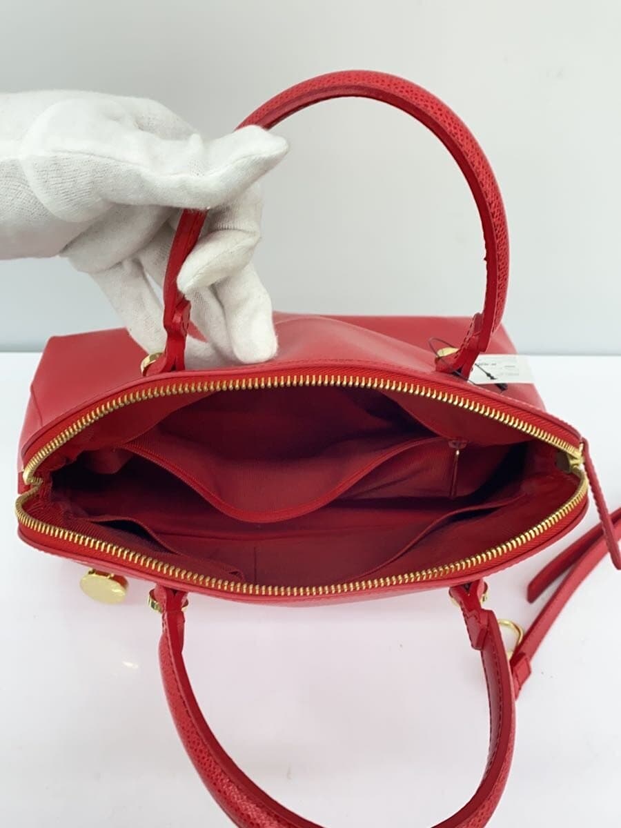 FURLA Piper 2-Way Handbag Leather RED 238354 6