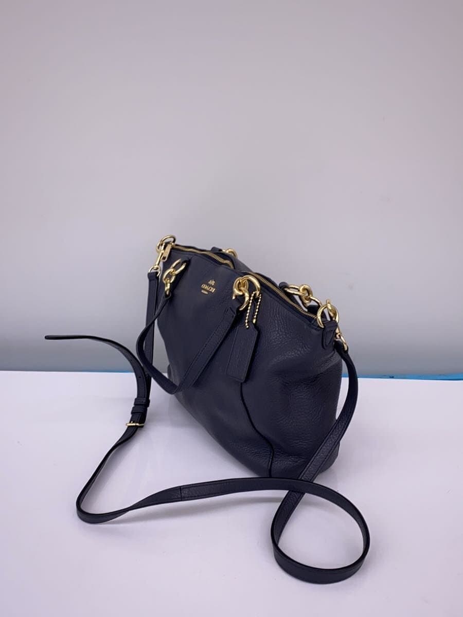 COACH2-Way Tote Bag Leather NVY F28993 2