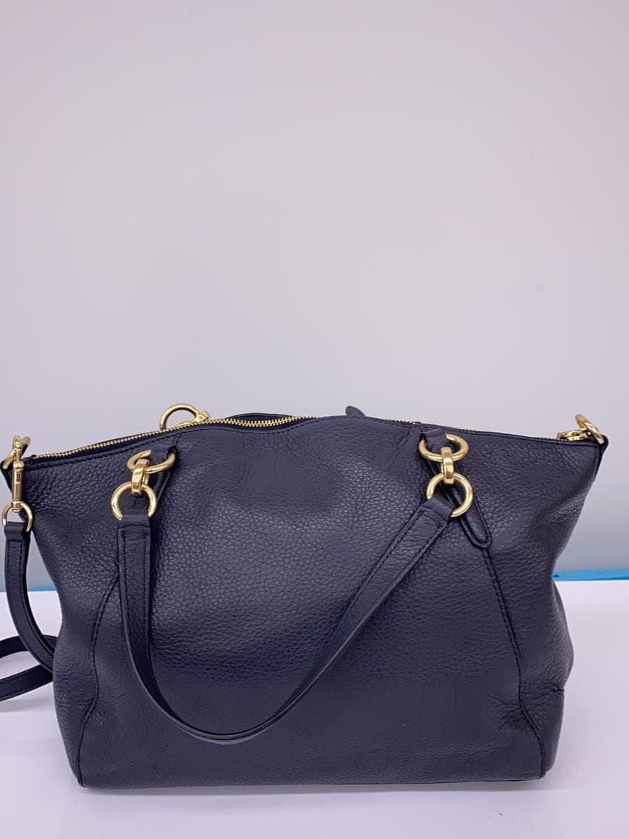 COACH2-Way Tote Bag Leather NVY F28993 3