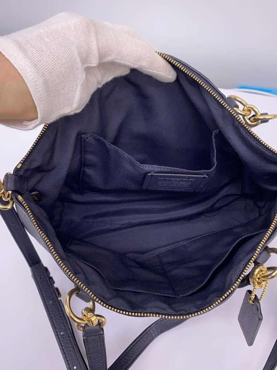 COACH2-Way Tote Bag Leather NVY F28993 6