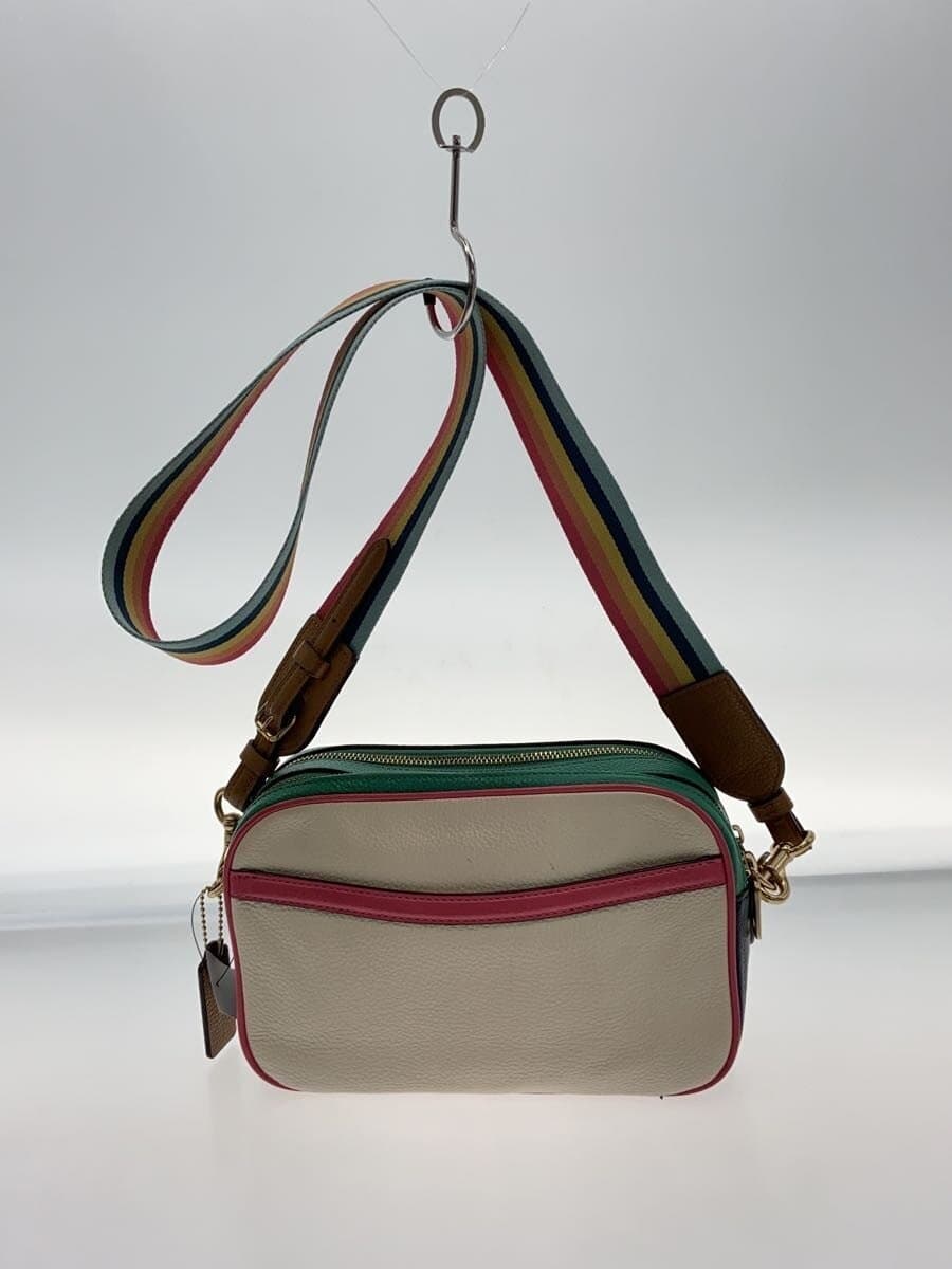 COACH Shoulder Bag Leather White 72704 3