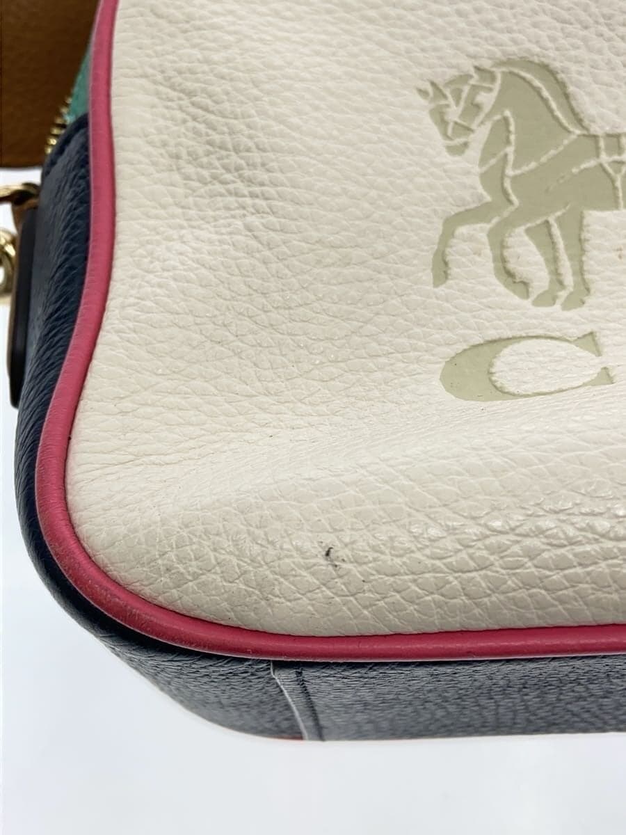 COACH Shoulder Bag Leather White 72704 7