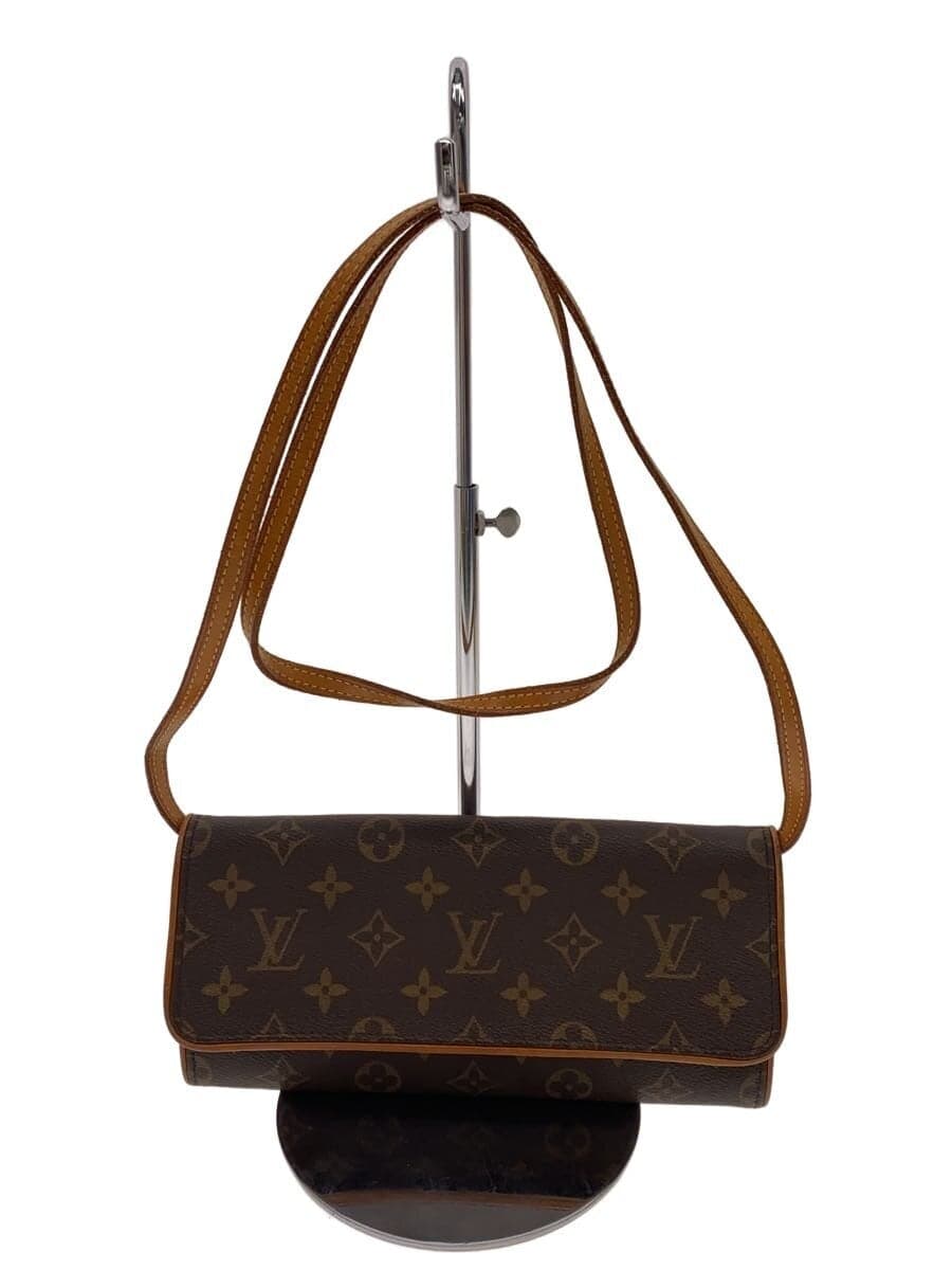 LOUIS VUITTON Pochette Twin GM_Monogram Canvas PVC BRW