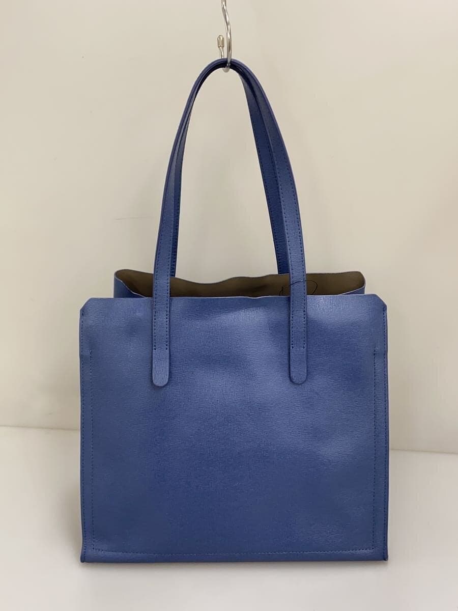FURLA tote bag faux leather BLUE 3