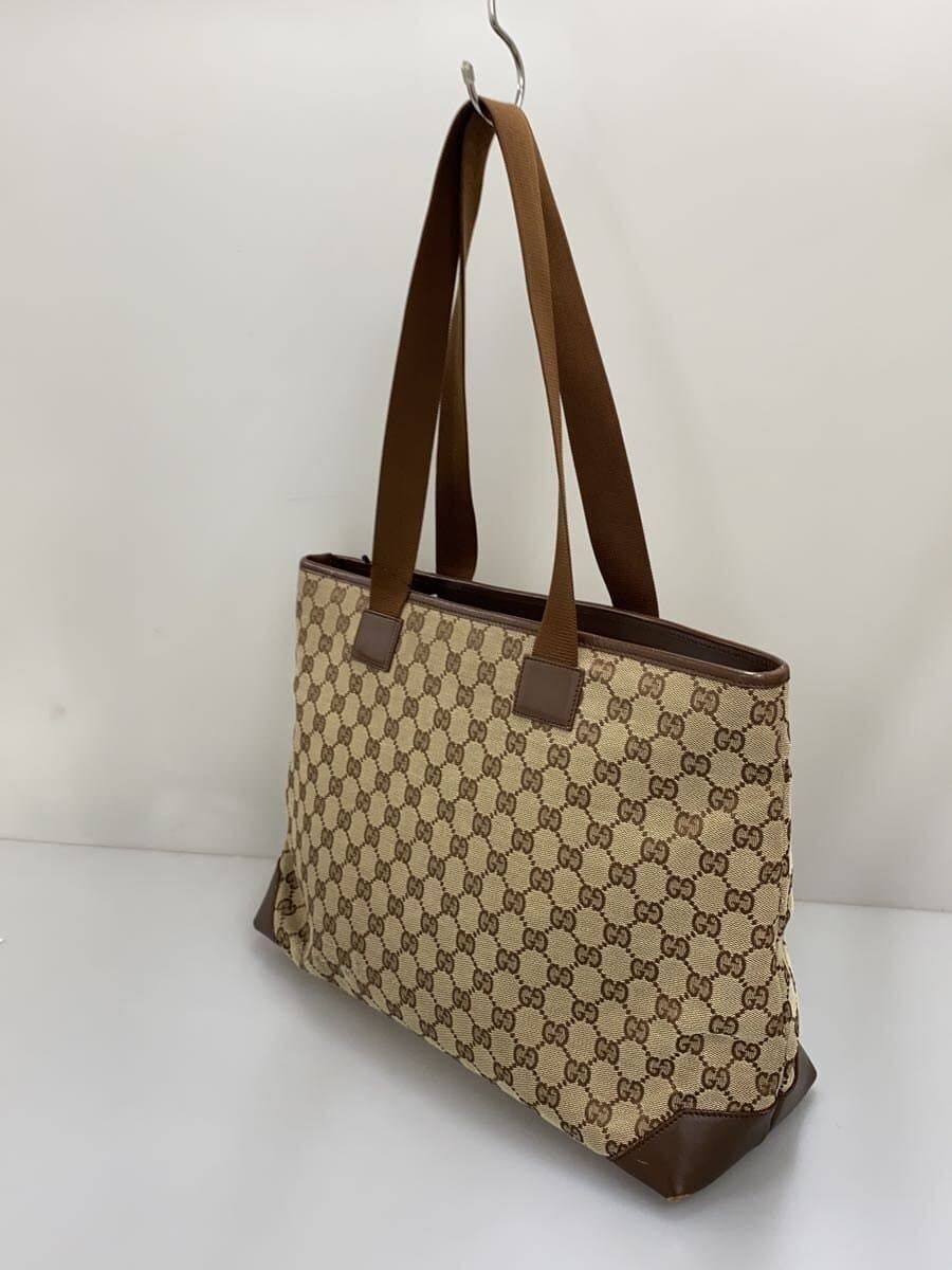 GUCCI Tote Bag_GG Canvas Canvas BRW 34339 2