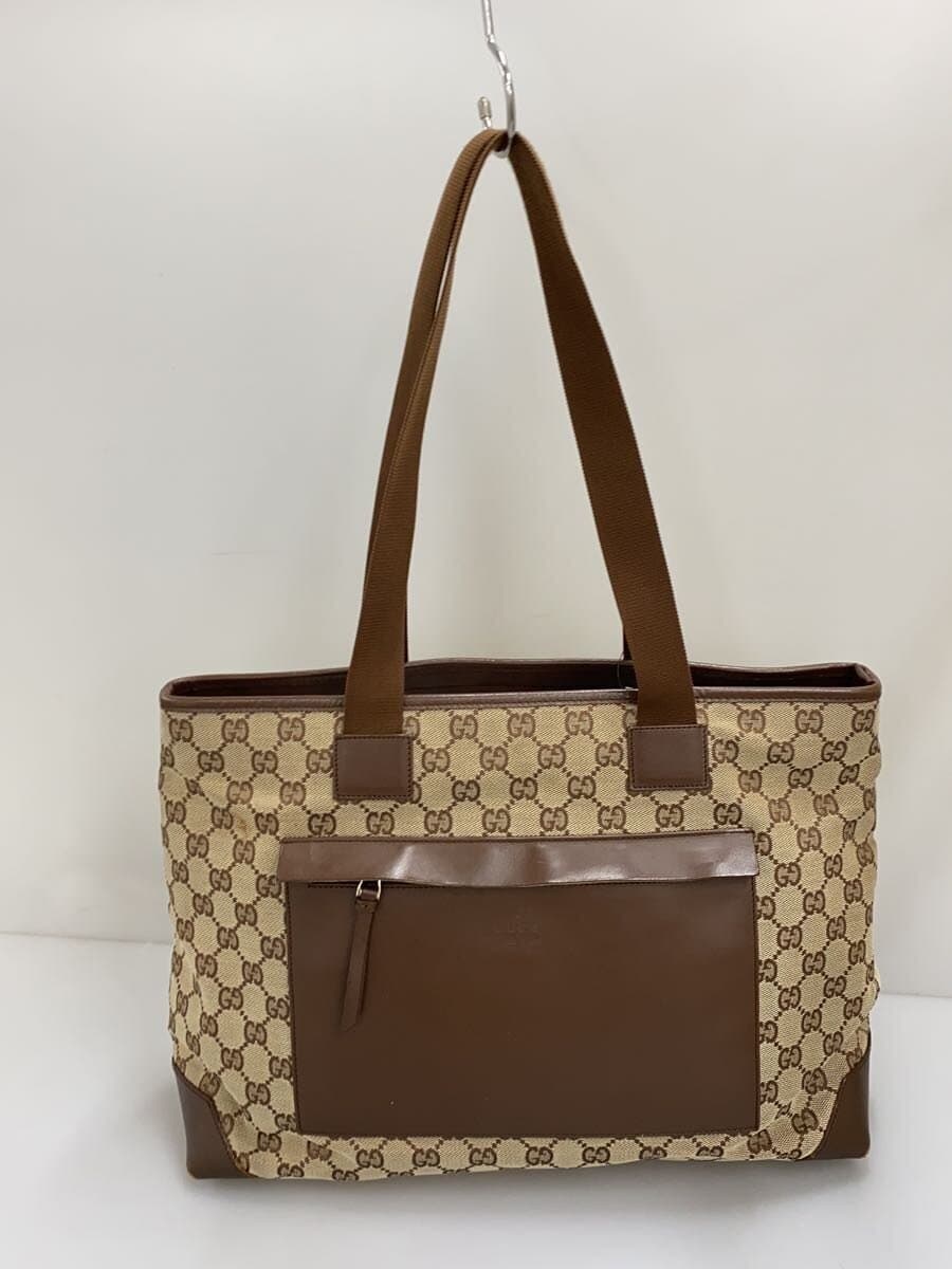 GUCCI Tote Bag_GG Canvas Canvas BRW 34339 3