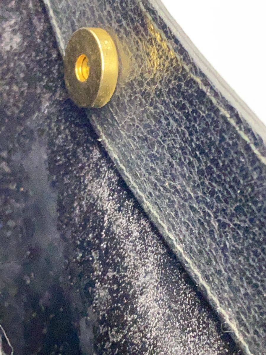 GUCCI Bamboo Handle Handbag Leather BLK Diana 8