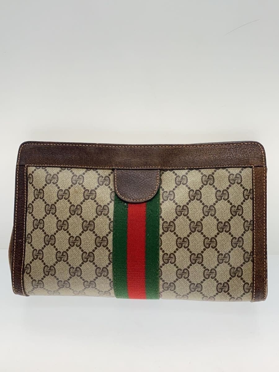 GUCCIAccessory Collection Clutch Bag PVC Brown All-over Pattern 3