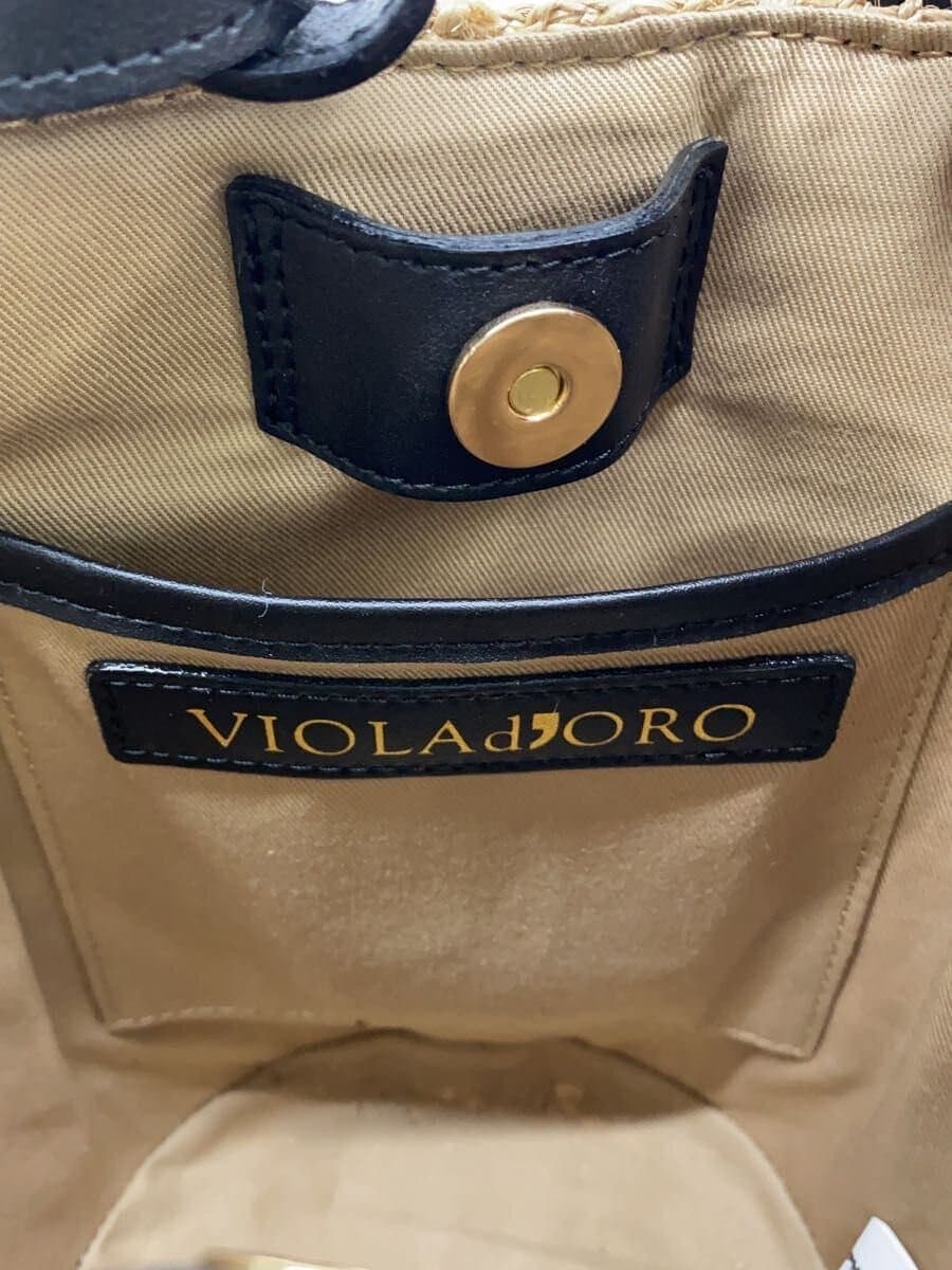 VIOL Ad’ORO Design Handbag BEG Solid V-8593 5