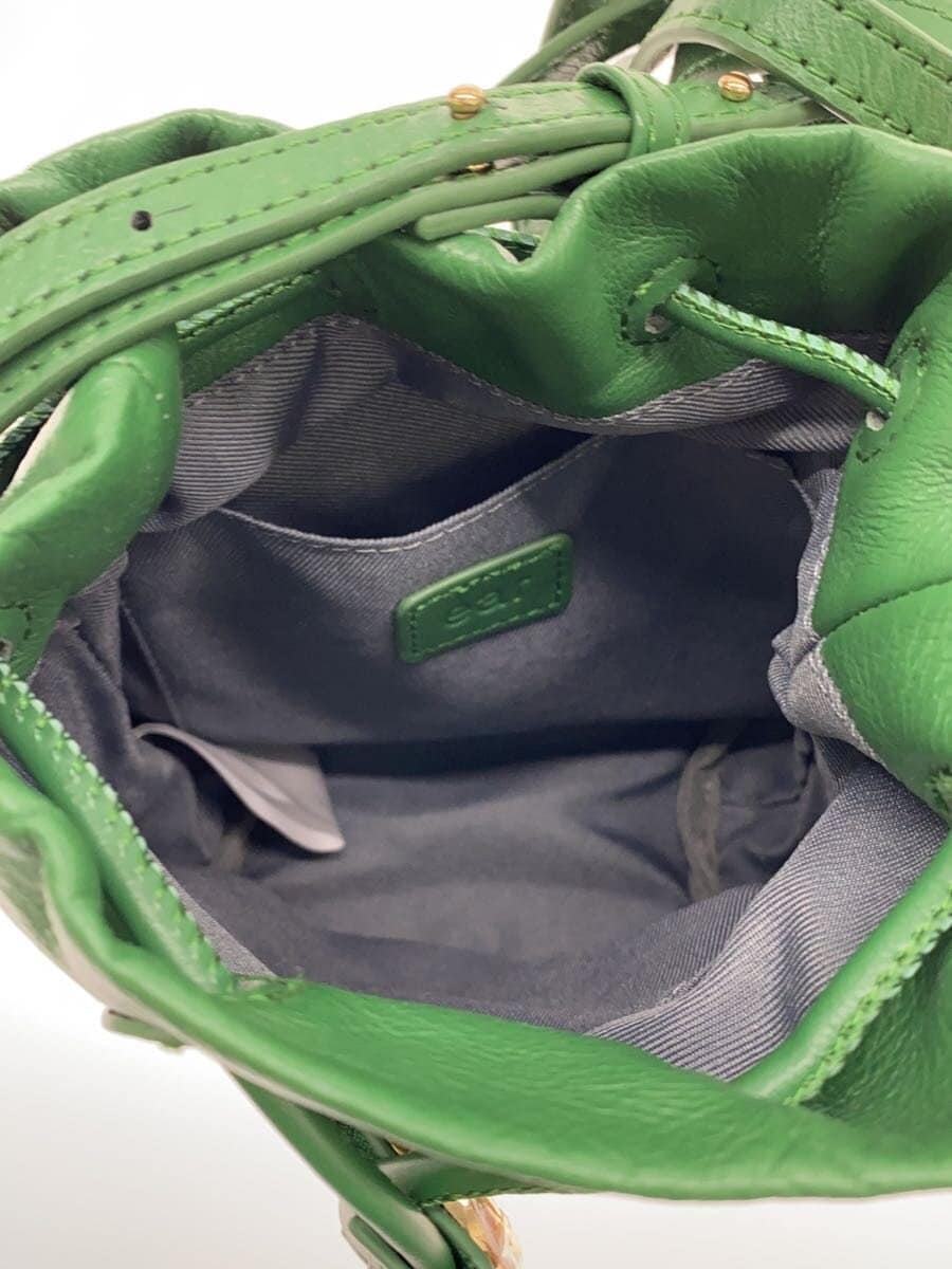 ear PAPILLONNER Shoulder Bag Leather GRN 6