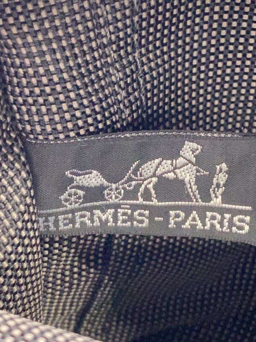 HERMES Handbag Canvas GRY 5