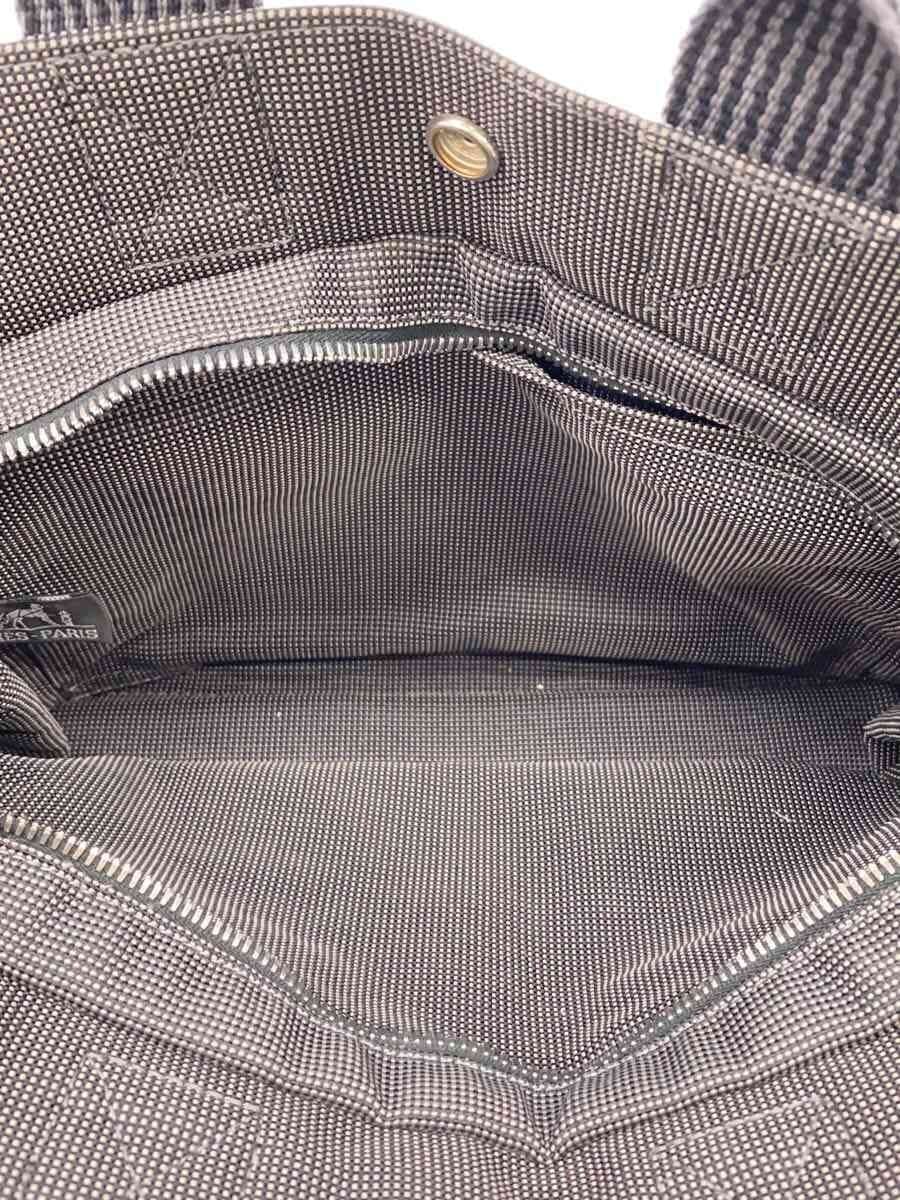 HERMES Handbag Canvas GRY 6