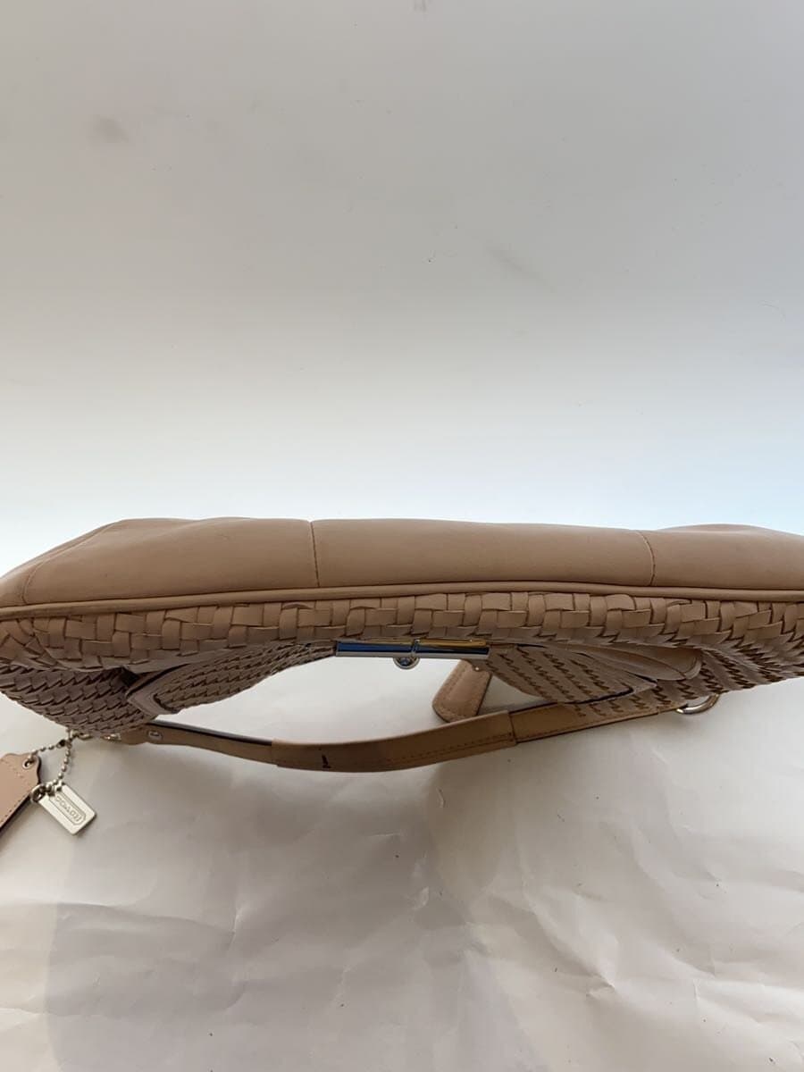 COACH Shoulder Bag_All Leather Leather BEG Solid 4