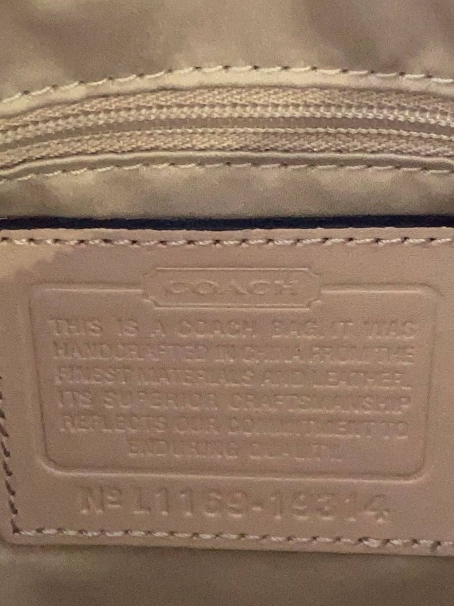 COACH Shoulder Bag_All Leather Leather BEG Solid 5