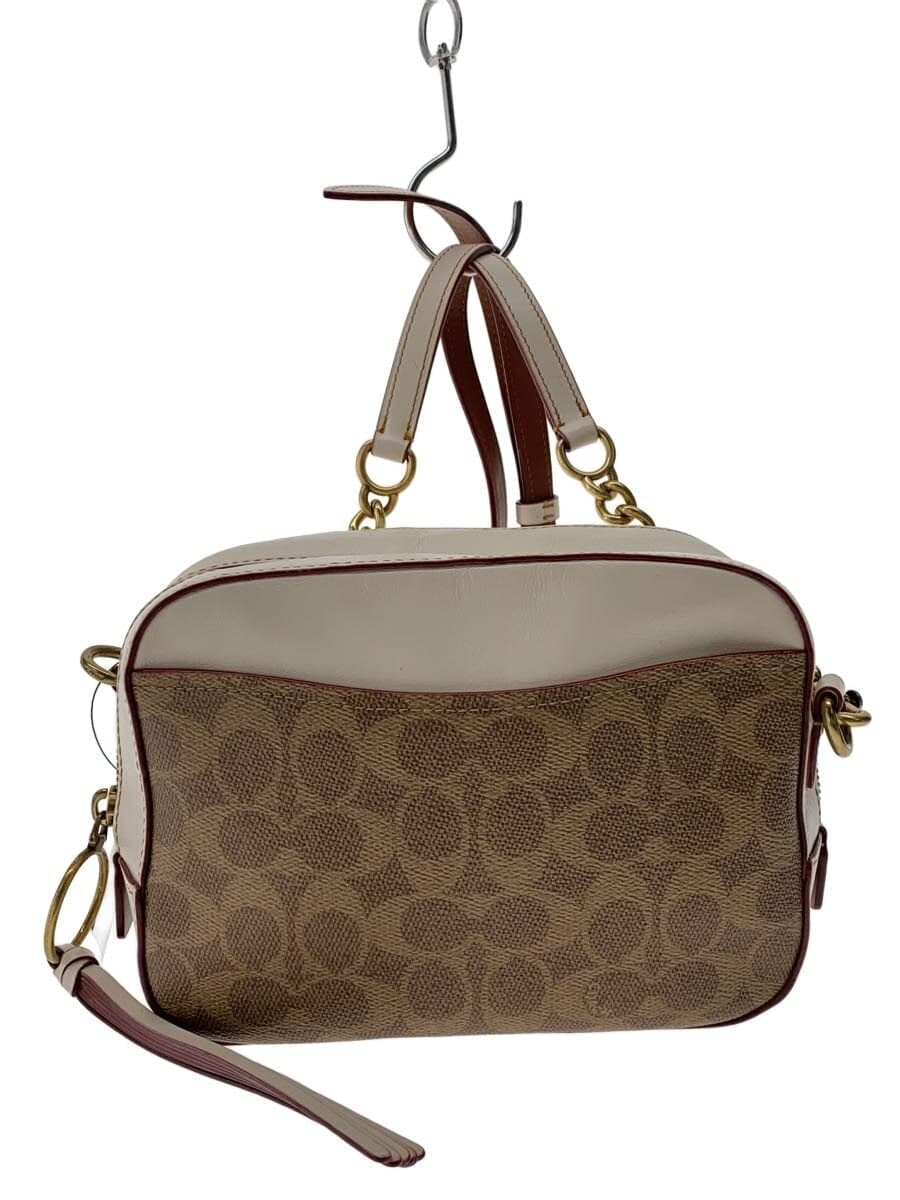COACH Shoulder Bag_Camera Bag_Signature Canvas PVC KHK