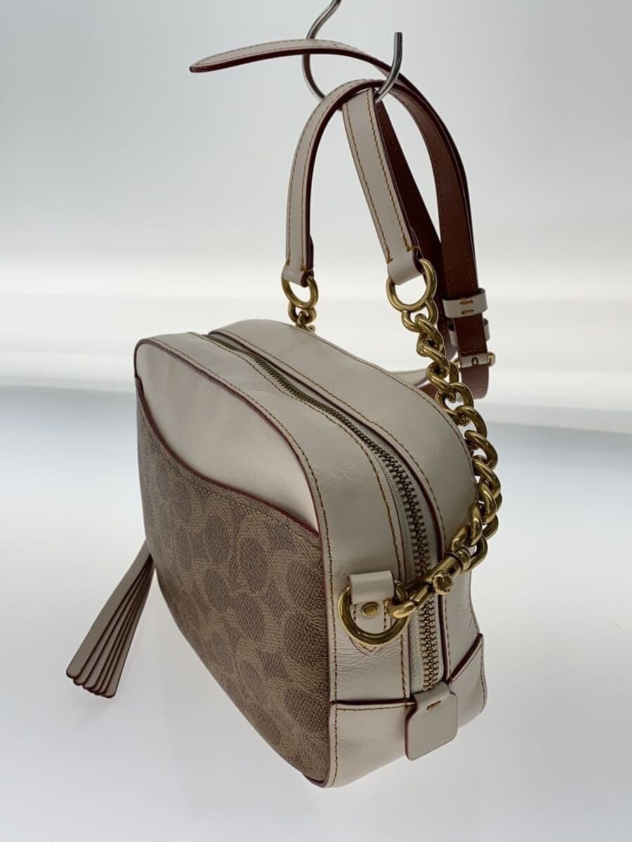 COACH Shoulder Bag_Camera Bag_Signature Canvas PVC KHK 2