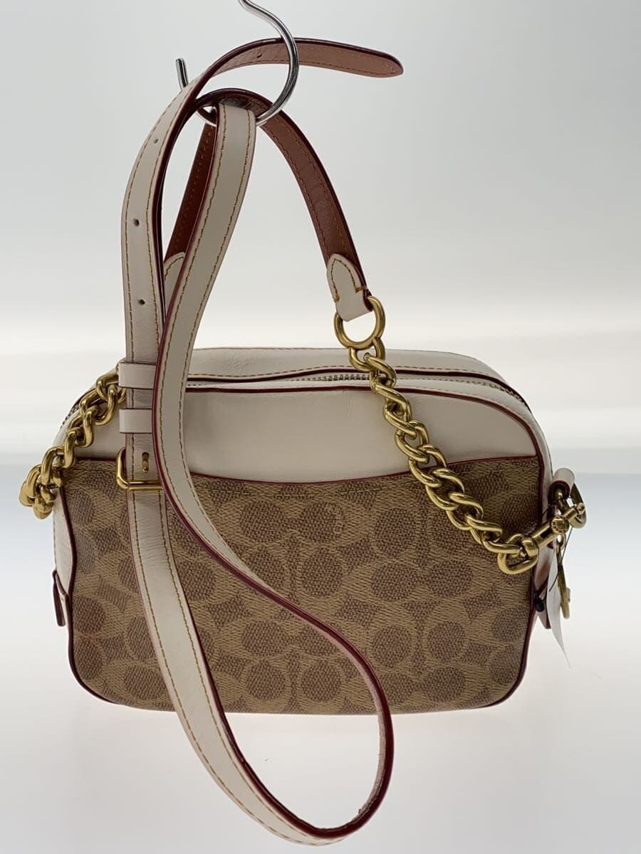 COACH Shoulder Bag_Camera Bag_Signature Canvas PVC KHK 3