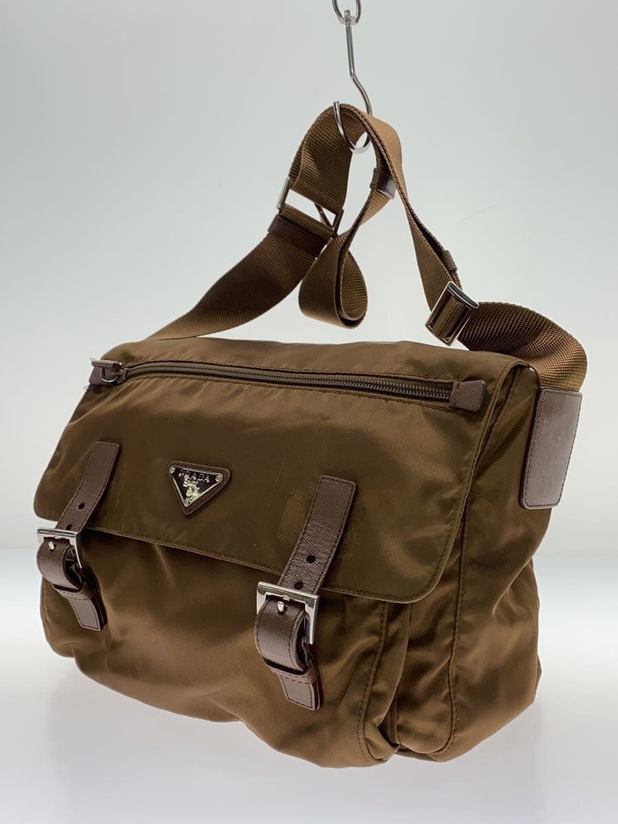 PRADA shoulder bag nylon BRW solid color BT1738 2