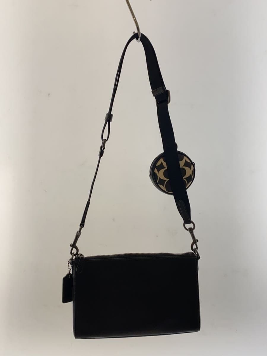 COACH Shoulder Bag Leather BLK All Over Pattern CP192 3