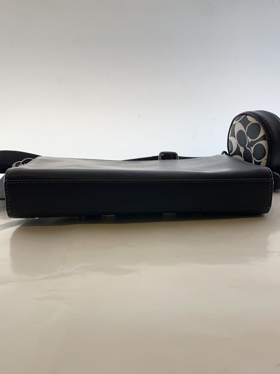 COACH Shoulder Bag Leather BLK All Over Pattern CP192 4