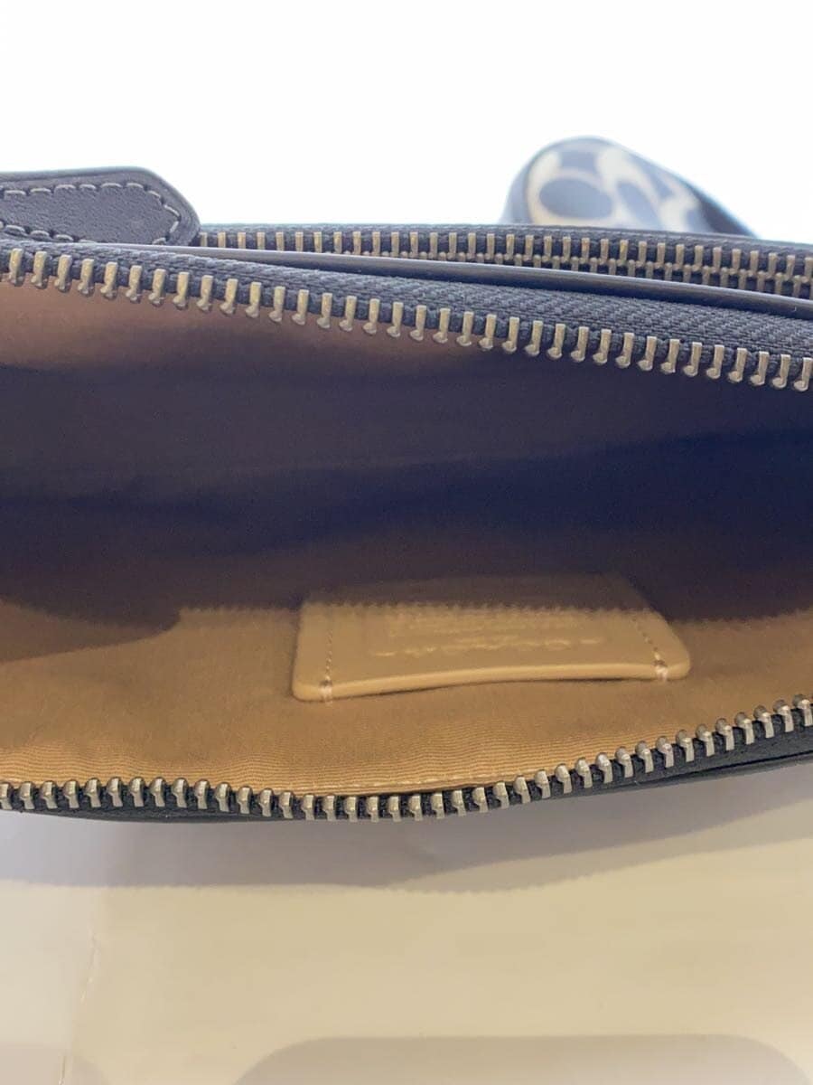 COACH Shoulder Bag Leather BLK All Over Pattern CP192 6