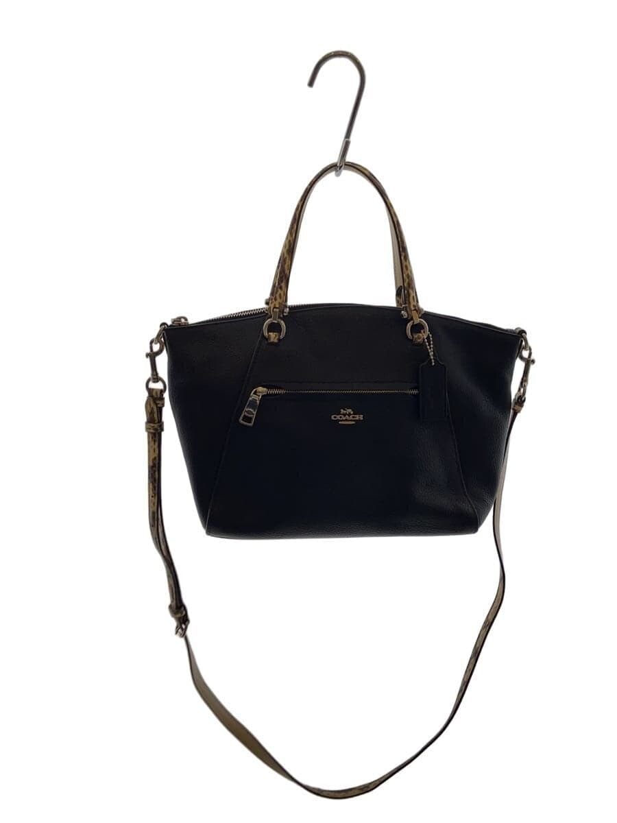 COACH Shoulder Bag Leather BLK Solid F88561