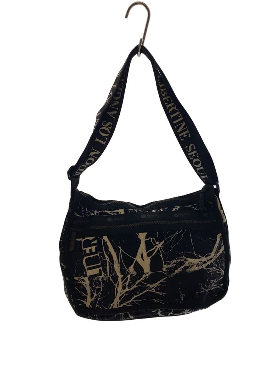 LESPORTSAC x LIBERTINE Midnight Forest Shoulder Bag Polyester BLK All Over Pattern HV24A