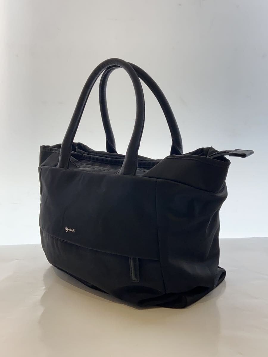 agnes b. Bag Nylon BLK Solid NS24-07 2
