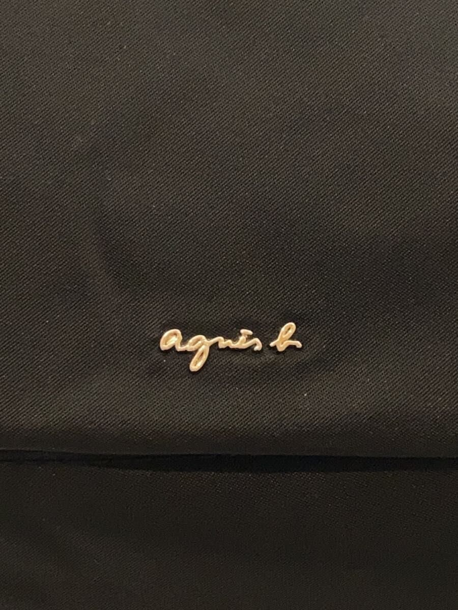 agnes b. Bag Nylon BLK Solid NS24-07 5