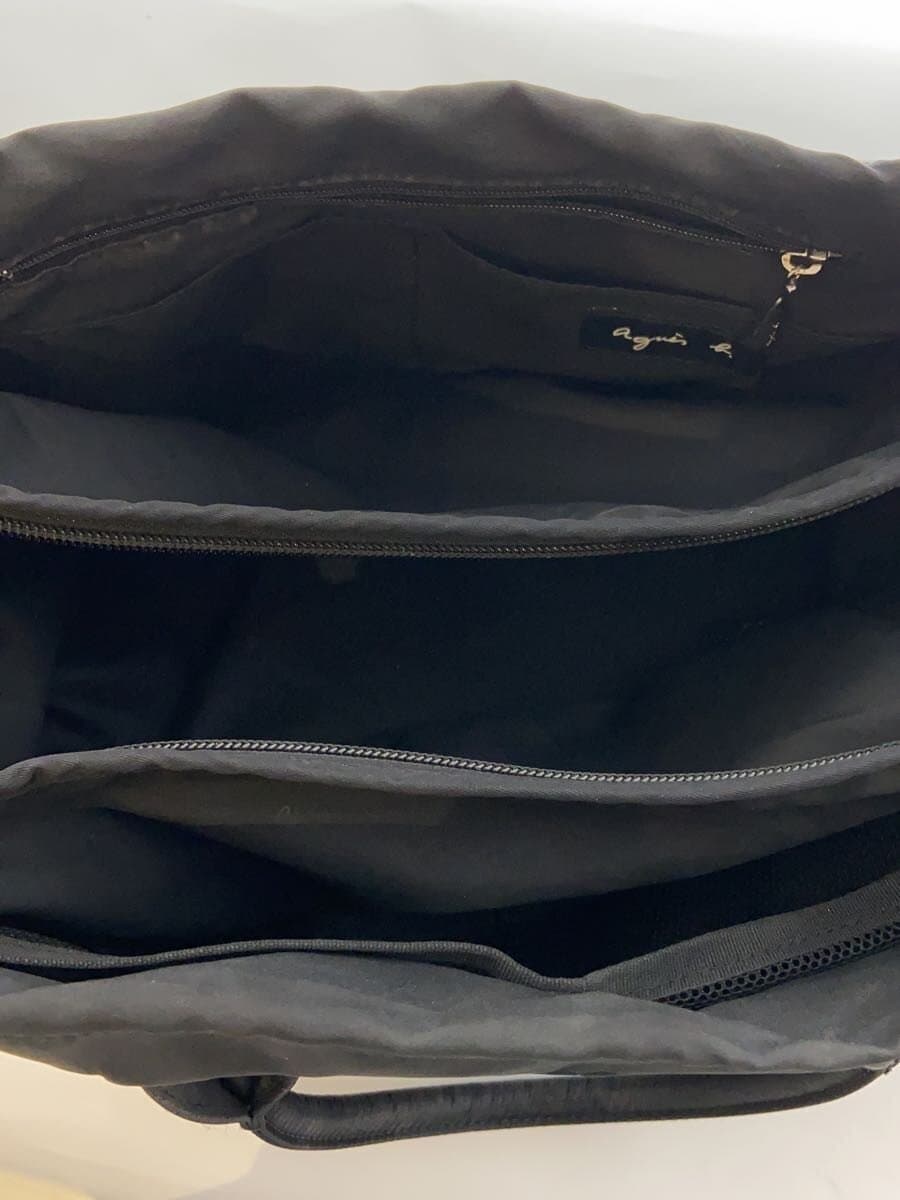 agnes b. Bag Nylon BLK Solid NS24-07 6