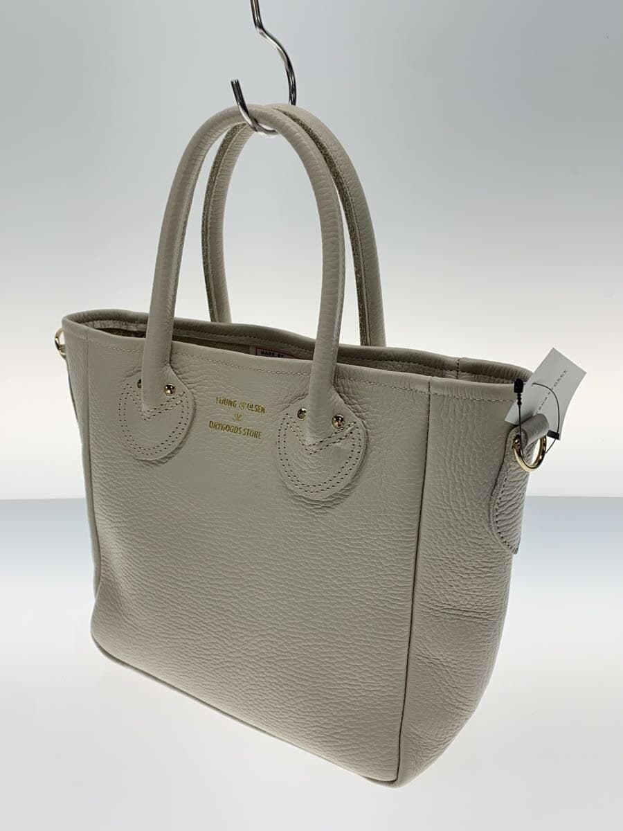 YOUNG & OLSEN tote bag leather WHT plain 2