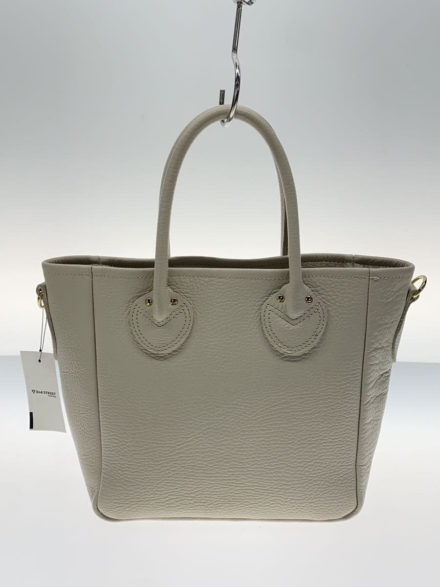 YOUNG & OLSEN tote bag leather WHT plain 3