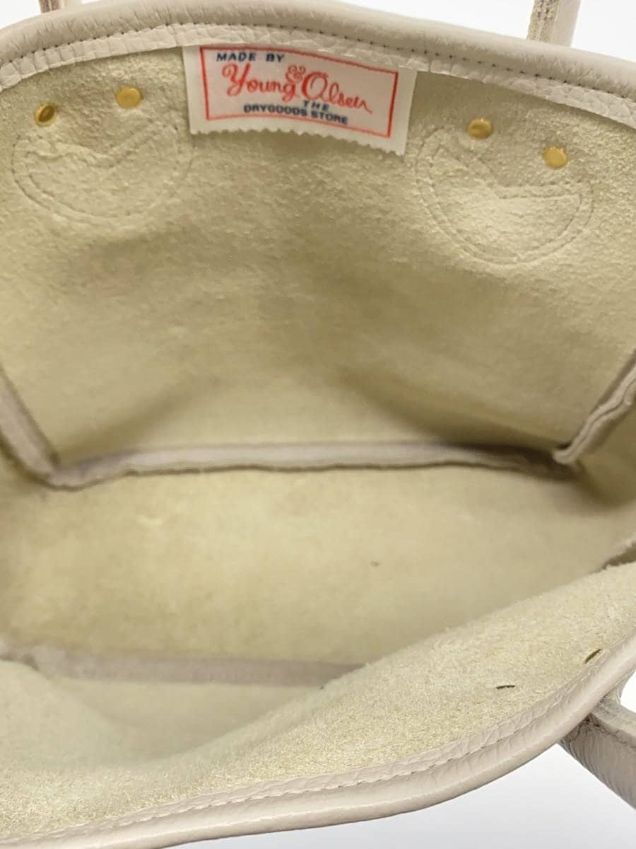 YOUNG & OLSEN tote bag leather WHT plain 6