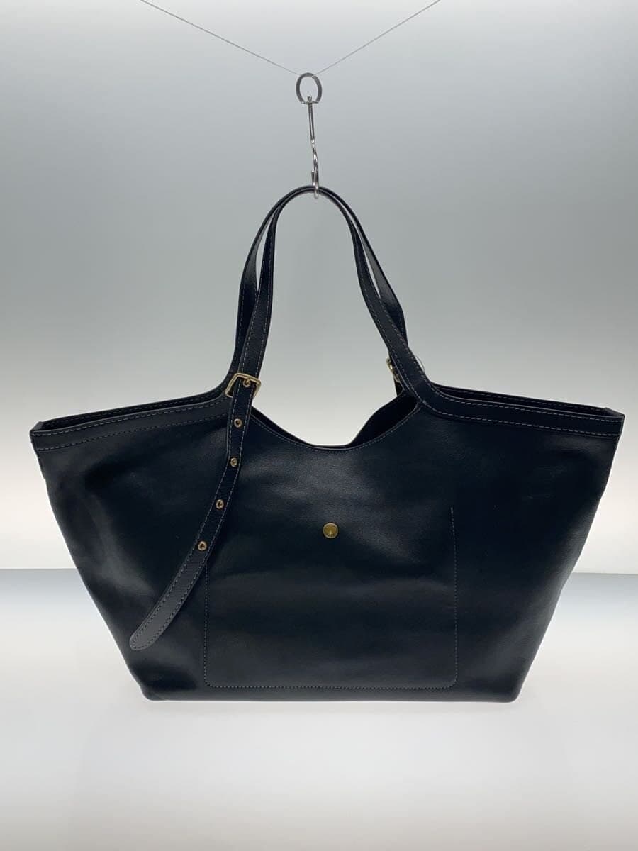 COACH tote bag leather black plain CAM00 3