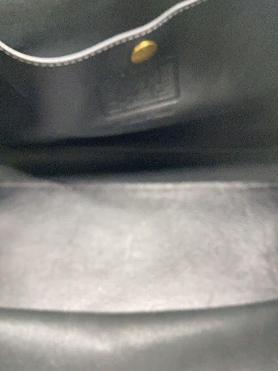 COACH tote bag leather black plain CAM00 6