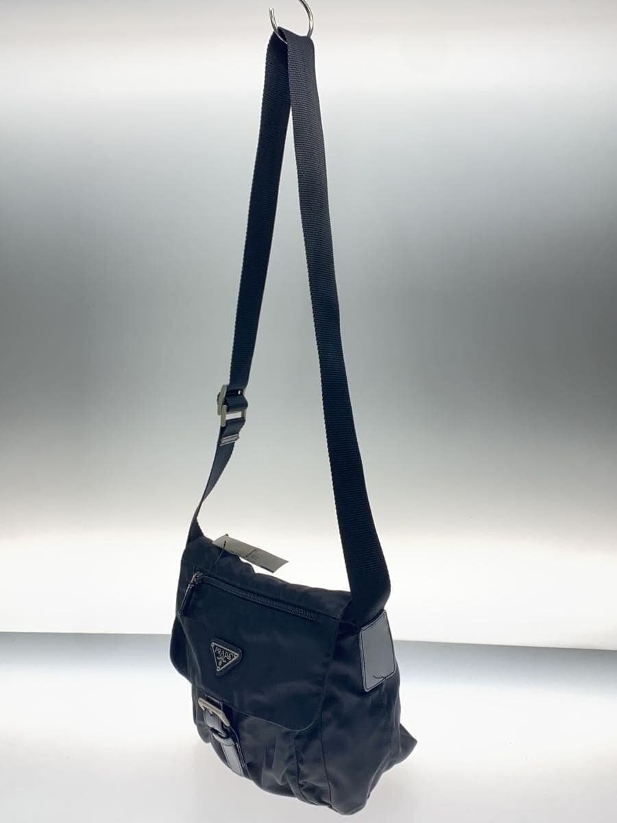 PRADA shoulder bag nylon black plain 2