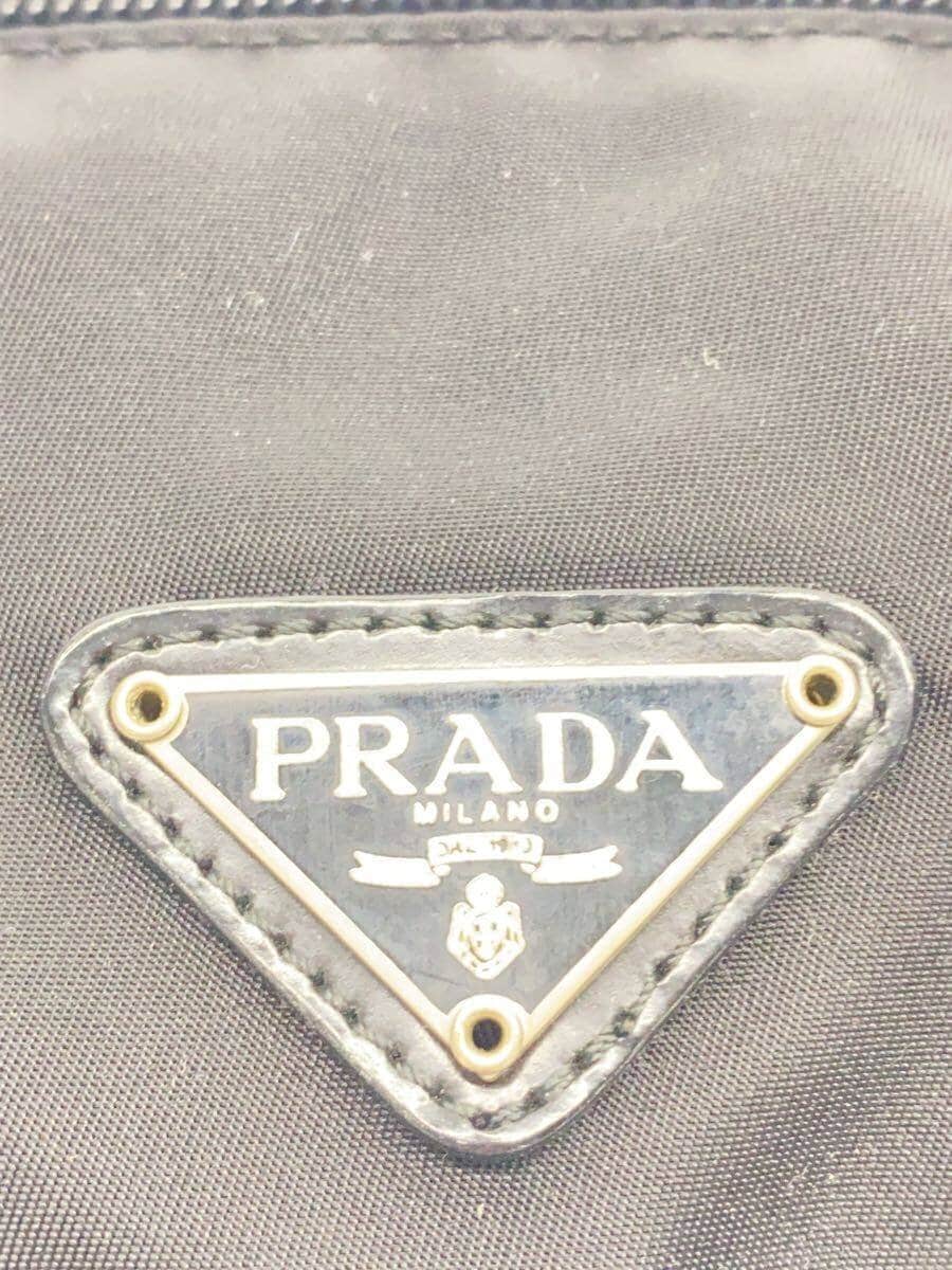 PRADA shoulder bag nylon black plain 5