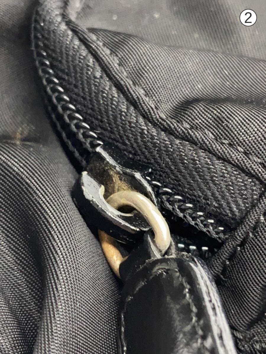 PRADA shoulder bag nylon black plain 8