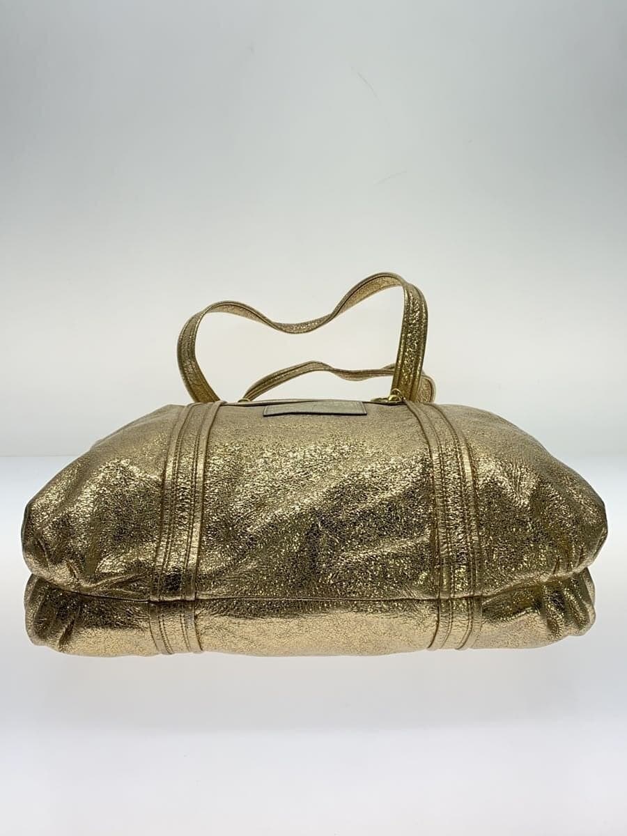COACH tote bag leather gold plain 13820 4