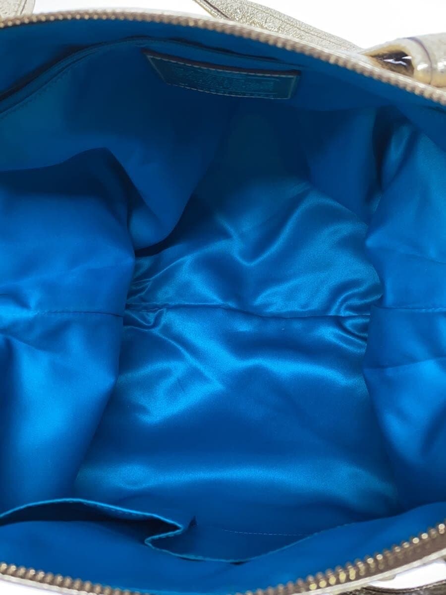 COACH tote bag leather gold plain 13820 6