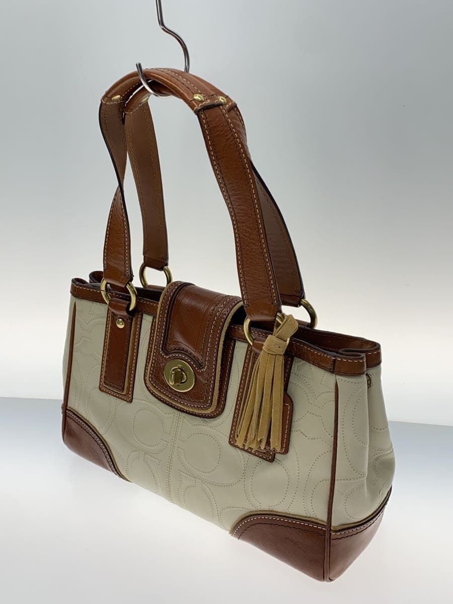 COACH handbag leather WHT plain 11330 2